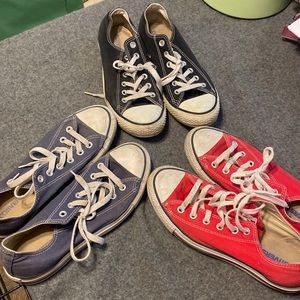 Converse all stars. Lot of 3. Size M6.5 W8.5.